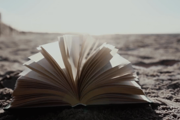 Représentation d'un livre ouvert utilisé comme image mise en avant pour l'article "un autre livre sur le deuil", du blog Fairesondeuil.com