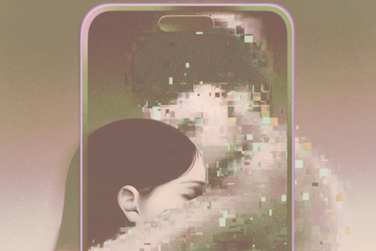 Représentation d’un avatar numérique permettant de dialoguer avec une personne décédée grâce à l’IA